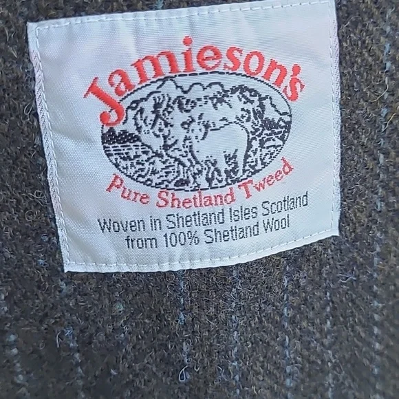 CRITTENDEN Sport Dark Brown Weave Striped JAMIESONS‎ TWEED Wool 42 R Sport Coat